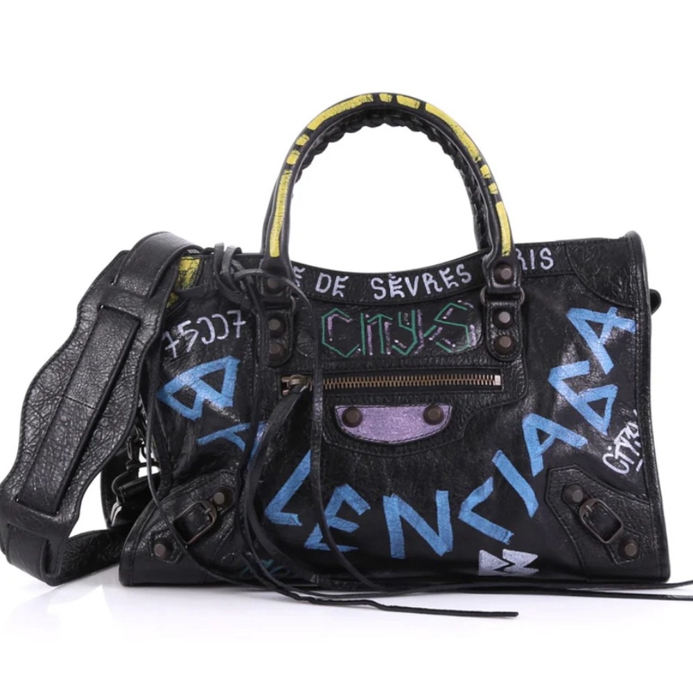 Balenciaga City Graffiti Classic Bag